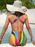 Costum de baie intreg - JAMAICA - Multicolor Rosu