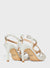 Sandale cu toc si strasuri - SAMIRA - Argintii