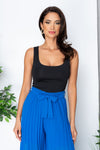 Maieu elastic cu bretele late - SICILIA - Negru