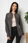 Camasa din denim - DORIANA - Gri Inchis