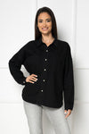 Camasa oversize de blug - TINA - Neagra