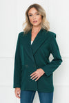 Sacou OVERSIZE cu nasturi - ANANYA - Verde Inchis