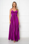 Rochie din satin cu spate gol - KAYA - Violet