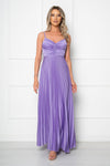 Rochie din satin cu spate gol - KAYA - Lila