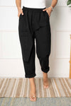 Pantaloni cargo conici - RAYA - Negri