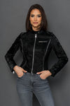 Geaca imitatie piele intoarsa - SAIMA - Neagra