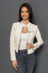 Geaca imitatie piele intoarsa - SAIMA - Crem