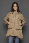 Geaca Oversize din fas - KELDA - Nude - Geaca Subtire - BWEAR NOU