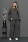 Trening plusat cu fermoar - TIMELESS - Gri Inchis - Trening/Compleu Gros - WS24