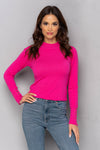 Pulovaras cu nasturei CEZARA - Fucsia Maleta