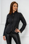 Geaca scurta cu volanase - ECATERINA - Neagra