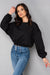 Hanorac oversize plusat - JULIA - Negru - Hanorac -BWEAR.RO
