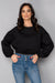 Hanorac oversize plusat - JULIA - Negru - Hanorac -BWEAR.RO